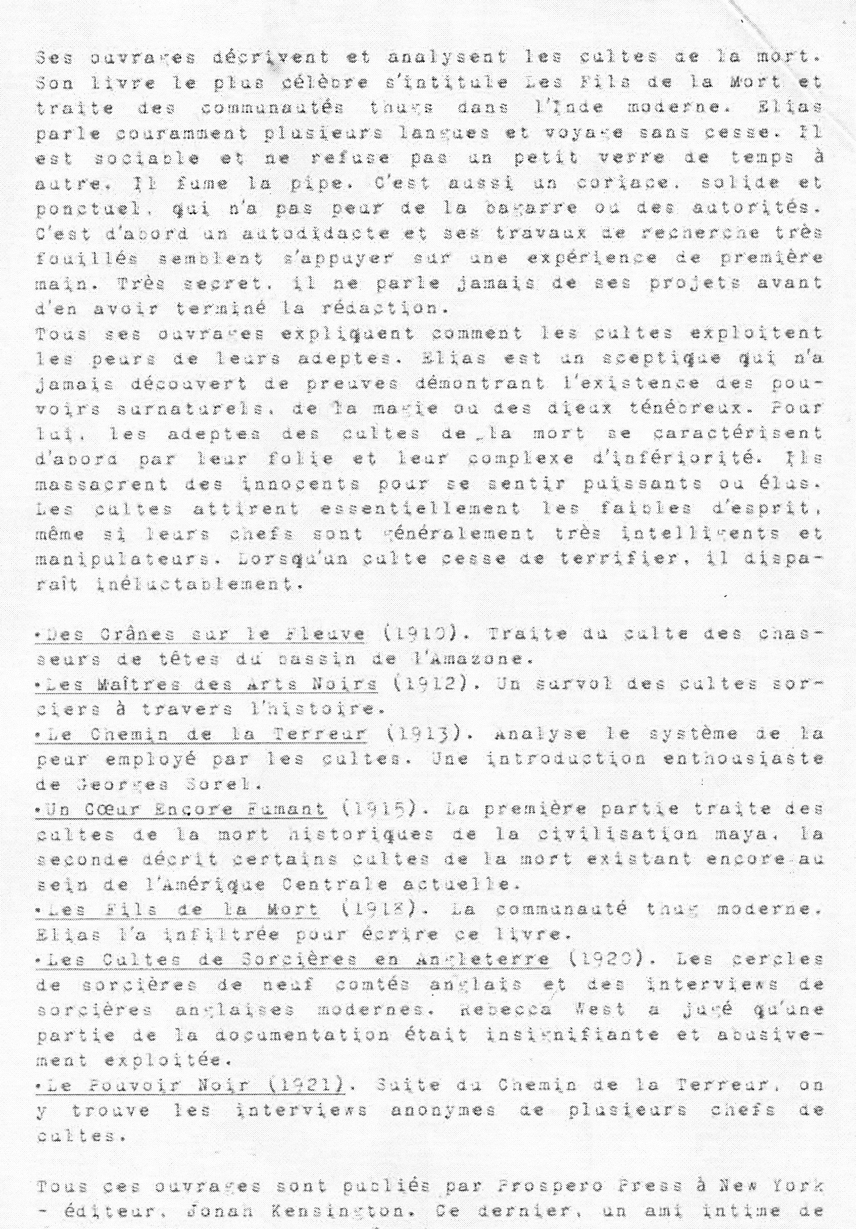 Les ouvrages d'Elias Jackson