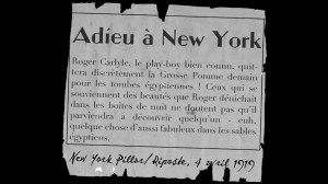 Départ de NY - Expédition Carlyle