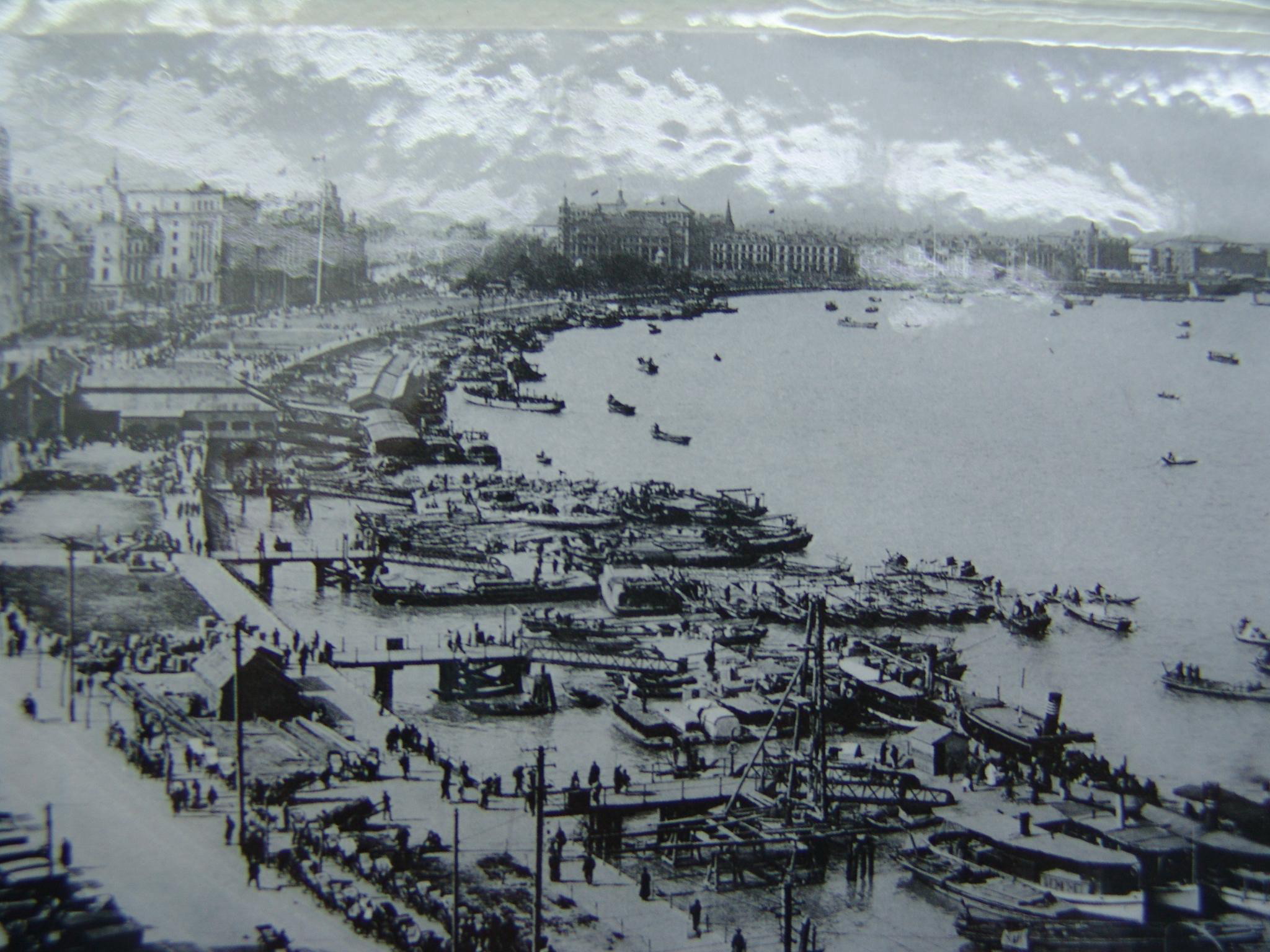 le port de Shanghaï - arrière plan de la photo du navire